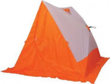 Палатка зимняя, 2-скатная, Oxford, 210 D, PU 1000, бело-оранжевая